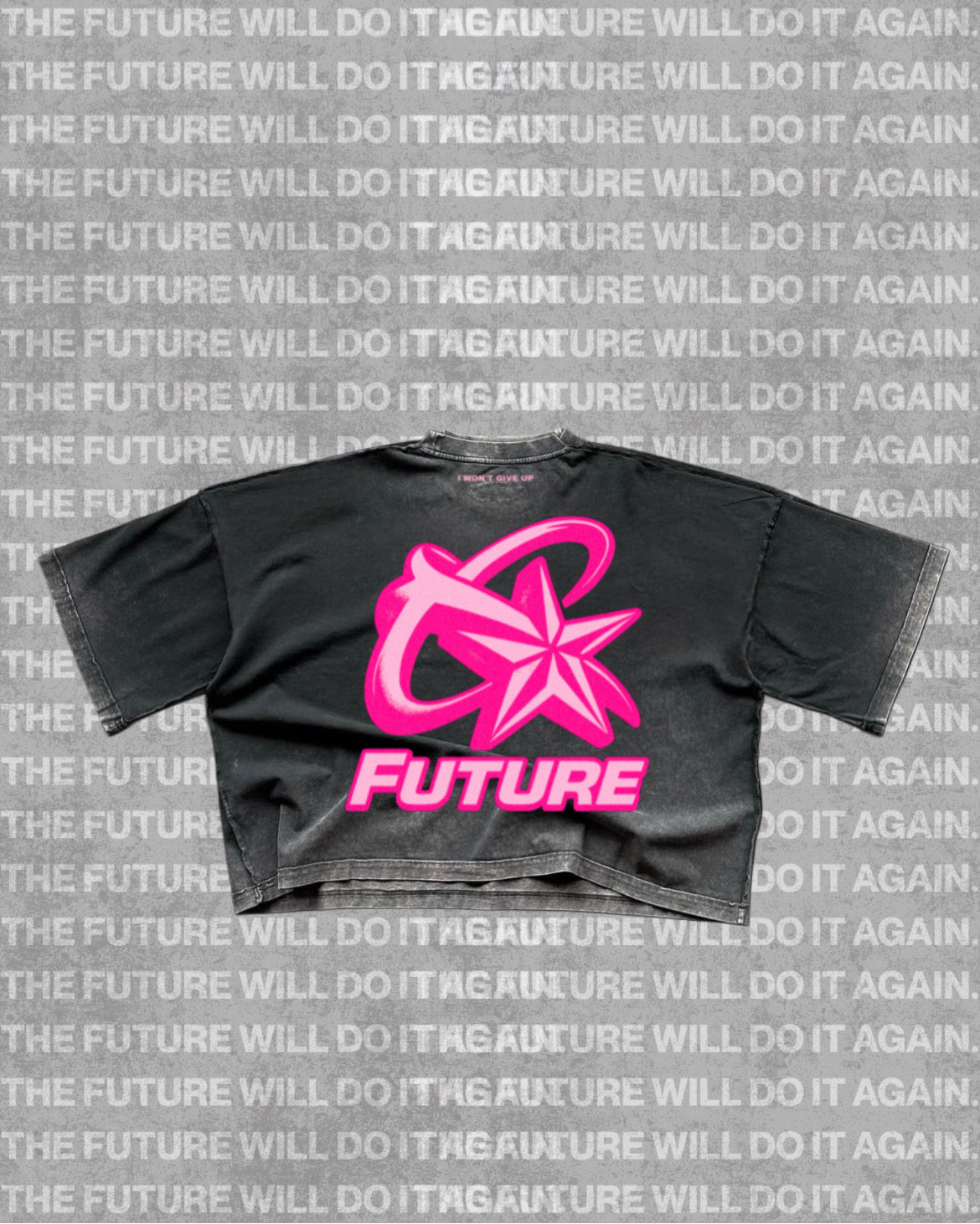 Polera Acid Wash Star Pink